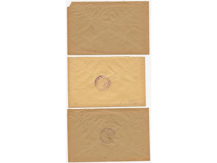 1917/18, 8 portofreie Dienst-R-Briefe mit Stempel "Deutsche Feldpost 663" (ex 29.12.17-13.8.18, alles Nazareth), bis auf eine