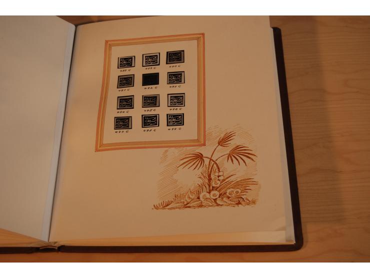 1889, kpl. ungebrauchte Sammlung aller Frei- und Dienstmarken im sogenannten Lerche-Album mit Gutachten von Lerche und Dr. Pi