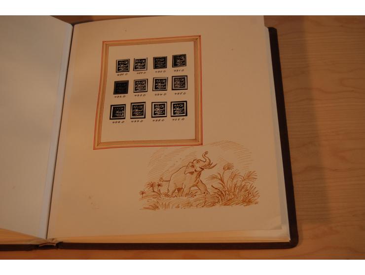 1889, kpl. ungebrauchte Sammlung aller Frei- und Dienstmarken im sogenannten Lerche-Album mit Gutachten von Lerche und Dr. Pi