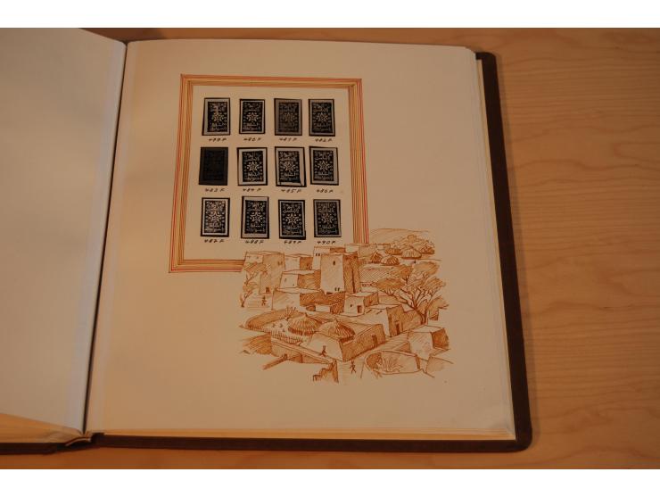 1889, kpl. ungebrauchte Sammlung aller Frei- und Dienstmarken im sogenannten Lerche-Album mit Gutachten von Lerche und Dr. Pi