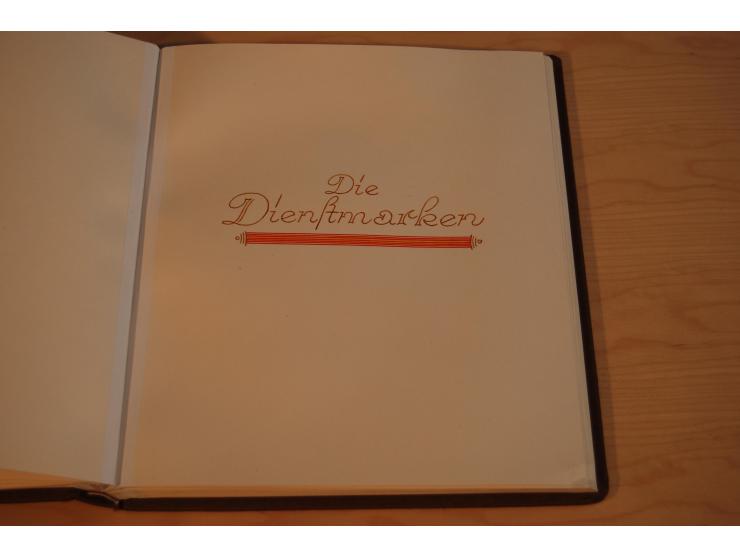 1889, kpl. ungebrauchte Sammlung aller Frei- und Dienstmarken im sogenannten Lerche-Album mit Gutachten von Lerche und Dr. Pi