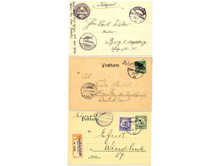 1899/1915 (ca.), rund 80 Briefe und Karten, dabei bessere Stempel wie Wanderstempel "Gochaganas", "GOCHAS" (ohne Segment), Wa