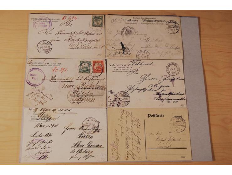 1899/1915 (ca.), rund 80 Briefe und Karten, dabei bessere Stempel wie Wanderstempel "Gochaganas", "GOCHAS" (ohne Segment), Wa