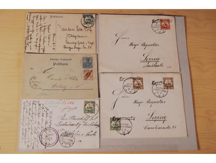 1899/1915 (ca.), rund 80 Briefe und Karten, dabei bessere Stempel wie Wanderstempel "Gochaganas", "GOCHAS" (ohne Segment), Wa