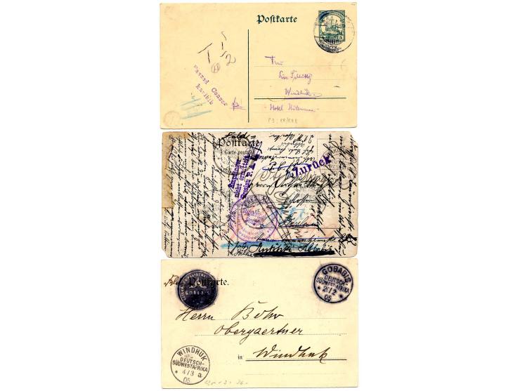 1899/1915 (ca.), rund 80 Briefe und Karten, dabei bessere Stempel wie Wanderstempel "Gochaganas", "GOCHAS" (ohne Segment), Wa