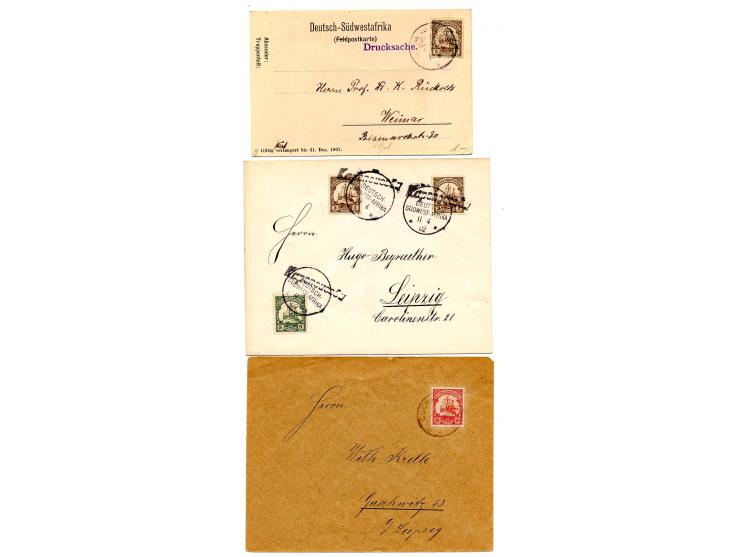 1899/1915 (ca.), rund 80 Briefe und Karten, dabei bessere Stempel wie Wanderstempel "Gochaganas", "GOCHAS" (ohne Segment), Wa