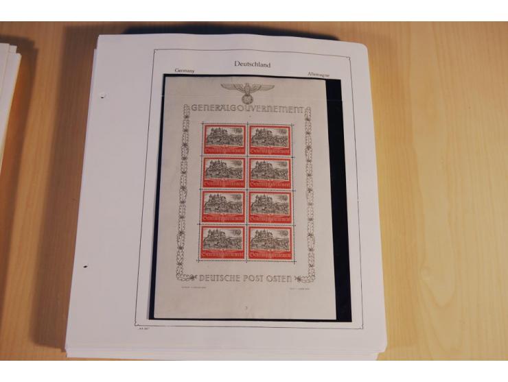 1939/45, teils ungebrauchte und gestempelte, meist aber postfrische Sammlung mit einigen Besonderheiten, dabei Böhmen u. Mähr