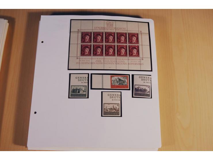 1939/45, teils ungebrauchte und gestempelte, meist aber postfrische Sammlung mit einigen Besonderheiten, dabei Böhmen u. Mähr