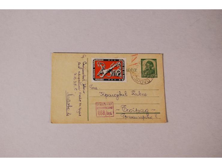 1941/43, postfrische, ungebrauchte (meist ohne Gummi) und gestempelte Partie in Tüten und Bündeln, dazu 13 Briefe und Karten