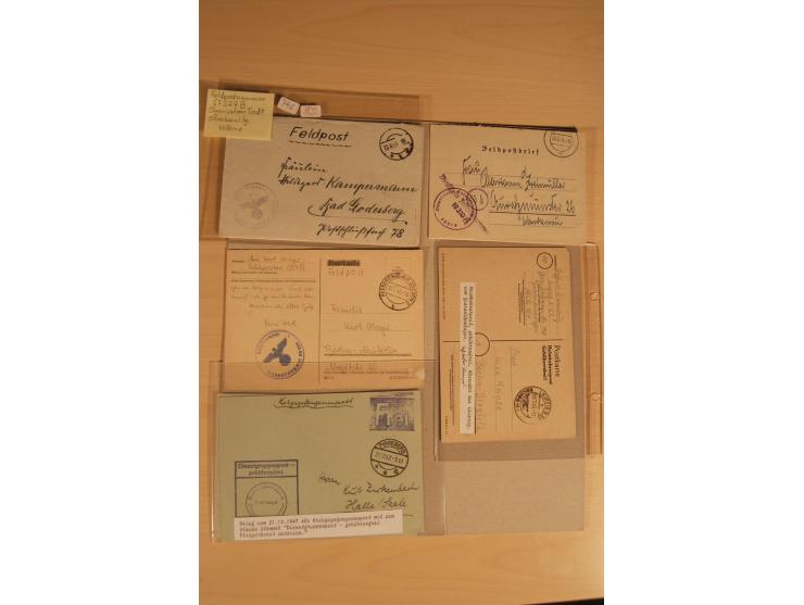 1938/45, Sammlung von etwa 250 nur besseren Belegen, beginnend mit Vorkrieg, Übungsfeldpost, Sudetenkrise, SS-Feldpost, Marin