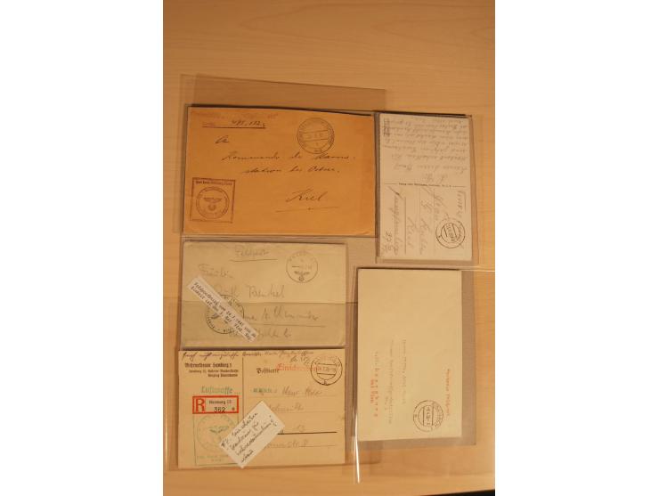 1938/45, Sammlung von etwa 250 nur besseren Belegen, beginnend mit Vorkrieg, Übungsfeldpost, Sudetenkrise, SS-Feldpost, Marin