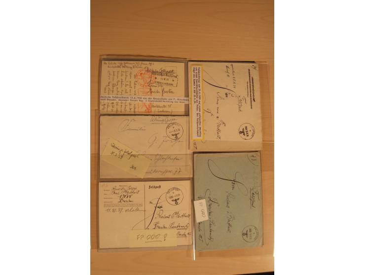 1938/45, Sammlung von etwa 250 nur besseren Belegen, beginnend mit Vorkrieg, Übungsfeldpost, Sudetenkrise, SS-Feldpost, Marin
