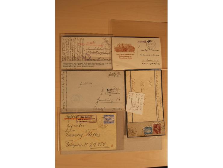 1938/45, Sammlung von etwa 250 nur besseren Belegen, beginnend mit Vorkrieg, Übungsfeldpost, Sudetenkrise, SS-Feldpost, Marin
