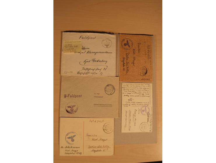 1938/45, Sammlung von etwa 250 nur besseren Belegen, beginnend mit Vorkrieg, Übungsfeldpost, Sudetenkrise, SS-Feldpost, Marin
