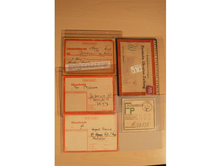 1938/45, Sammlung von etwa 250 nur besseren Belegen, beginnend mit Vorkrieg, Übungsfeldpost, Sudetenkrise, SS-Feldpost, Marin