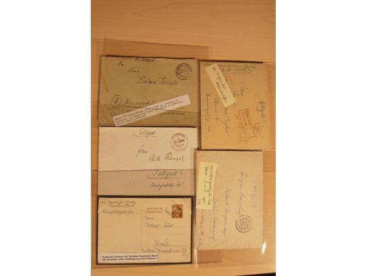 1938/45, Sammlung von etwa 250 nur besseren Belegen, beginnend mit Vorkrieg, Übungsfeldpost, Sudetenkrise, SS-Feldpost, Marin