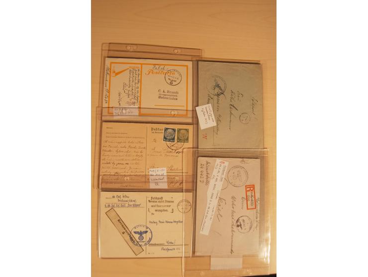 1938/45, Sammlung von etwa 250 nur besseren Belegen, beginnend mit Vorkrieg, Übungsfeldpost, Sudetenkrise, SS-Feldpost, Marin