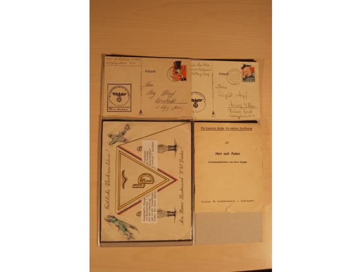 1938/45, Sammlung von etwa 250 nur besseren Belegen, beginnend mit Vorkrieg, Übungsfeldpost, Sudetenkrise, SS-Feldpost, Marin