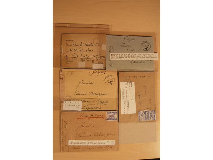 1938/45, Sammlung von etwa 250 nur besseren Belegen, beginnend mit Vorkrieg, Übungsfeldpost, Sudetenkrise, SS-Feldpost, Marin