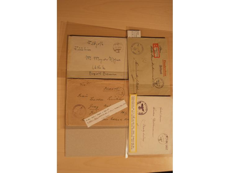 1938/45, Sammlung von etwa 250 nur besseren Belegen, beginnend mit Vorkrieg, Übungsfeldpost, Sudetenkrise, SS-Feldpost, Marin