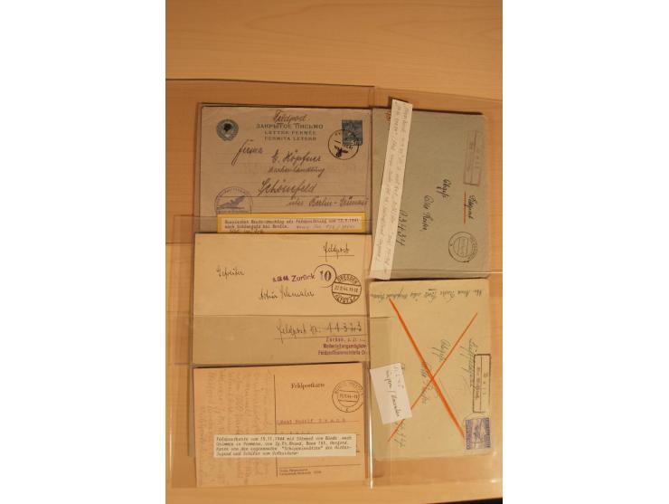 1938/45, Sammlung von etwa 250 nur besseren Belegen, beginnend mit Vorkrieg, Übungsfeldpost, Sudetenkrise, SS-Feldpost, Marin