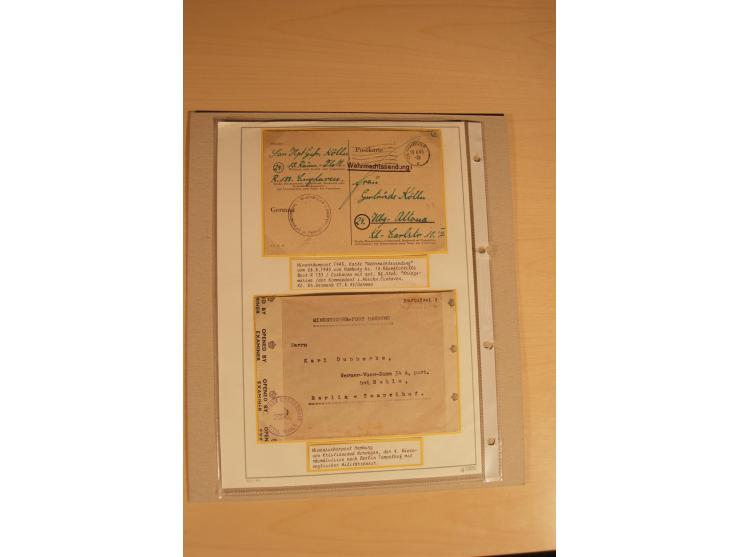 1938/45, Sammlung von etwa 250 nur besseren Belegen, beginnend mit Vorkrieg, Übungsfeldpost, Sudetenkrise, SS-Feldpost, Marin