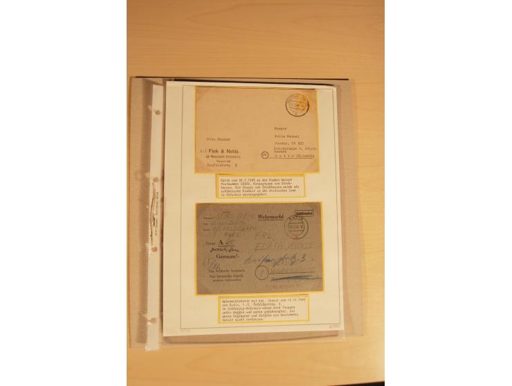 1938/45, Sammlung von etwa 250 nur besseren Belegen, beginnend mit Vorkrieg, Übungsfeldpost, Sudetenkrise, SS-Feldpost, Marin