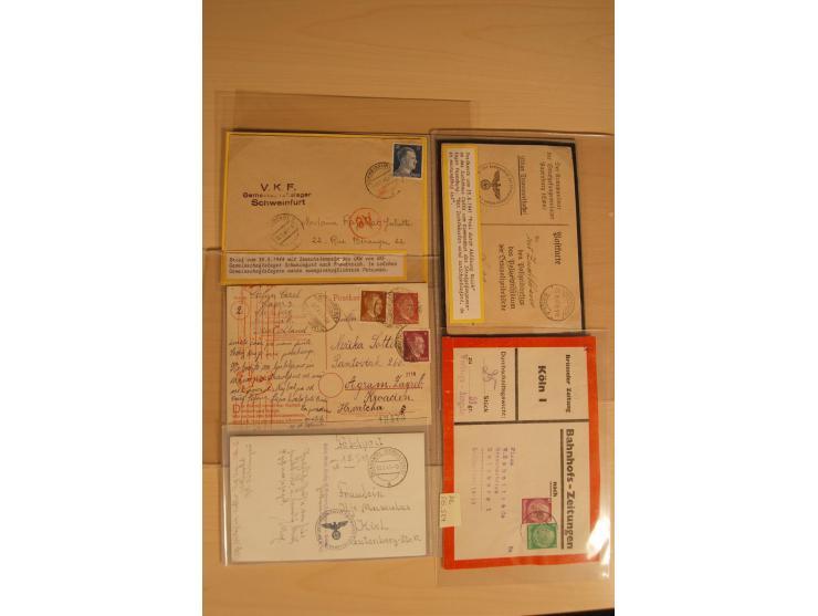 1938/45, Sammlung von etwa 250 nur besseren Belegen, beginnend mit Vorkrieg, Übungsfeldpost, Sudetenkrise, SS-Feldpost, Marin