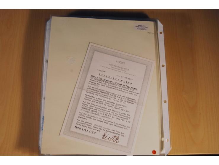 1885/1993, 9-bändige Sammlung "Eingeschriebene Drucksachen" mit insgesamt 370 Briefen, Karten und Streifbändern; vertreten is