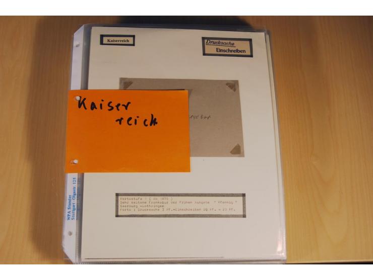 1885/1993, 9-bändige Sammlung "Eingeschriebene Drucksachen" mit insgesamt 370 Briefen, Karten und Streifbändern; vertreten is