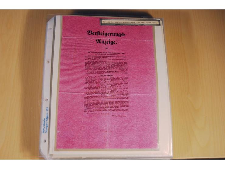 1885/1993, 9-bändige Sammlung "Eingeschriebene Drucksachen" mit insgesamt 370 Briefen, Karten und Streifbändern; vertreten is