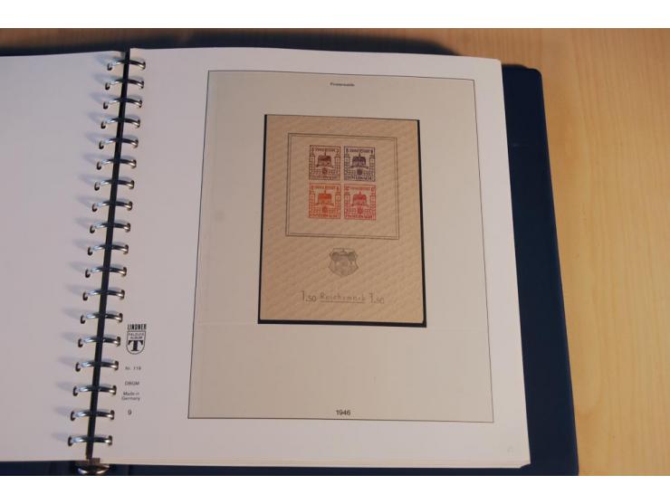 1945/46, nahezu ausschließlich postfrische Sammlung mit wenigen ungebrauchten, dabei eine Vielzahl guter Werte und Ausgaben m