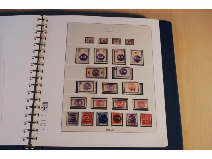 1945/46, nahezu ausschließlich postfrische Sammlung mit wenigen ungebrauchten, dabei eine Vielzahl guter Werte und Ausgaben m