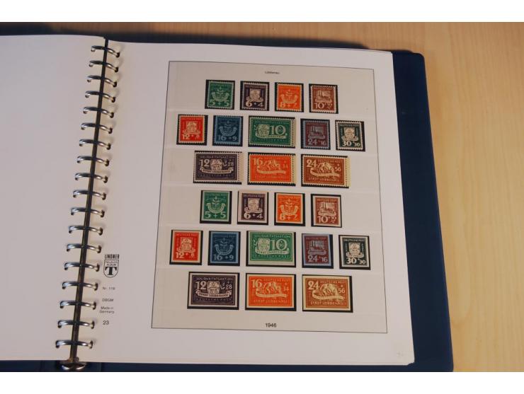 1945/46, nahezu ausschließlich postfrische Sammlung mit wenigen ungebrauchten, dabei eine Vielzahl guter Werte und Ausgaben m