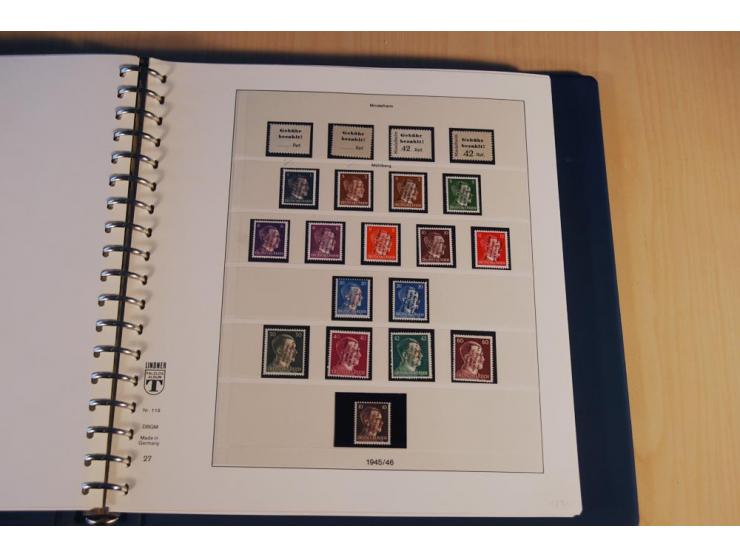 1945/46, nahezu ausschließlich postfrische Sammlung mit wenigen ungebrauchten, dabei eine Vielzahl guter Werte und Ausgaben m
