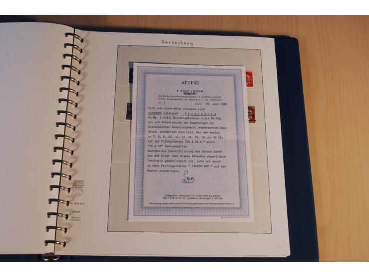 1945/46, nahezu ausschließlich postfrische Sammlung mit wenigen ungebrauchten, dabei eine Vielzahl guter Werte und Ausgaben m