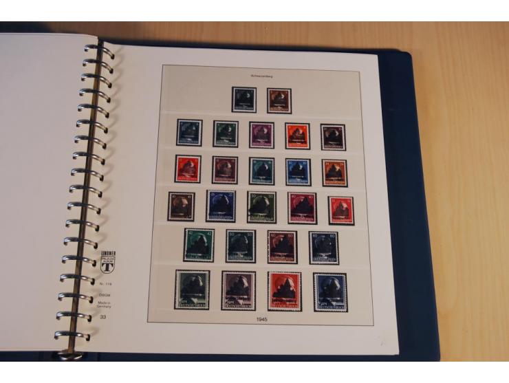 1945/46, nahezu ausschließlich postfrische Sammlung mit wenigen ungebrauchten, dabei eine Vielzahl guter Werte und Ausgaben m
