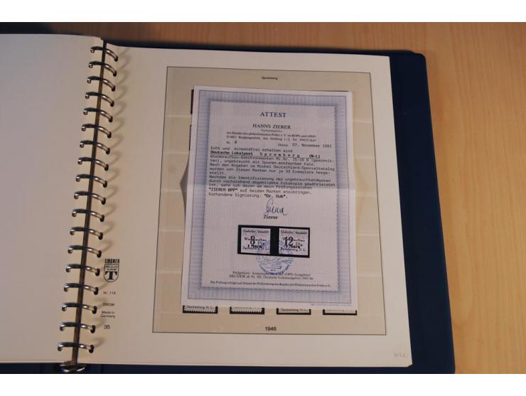 1945/46, nahezu ausschließlich postfrische Sammlung mit wenigen ungebrauchten, dabei eine Vielzahl guter Werte und Ausgaben m