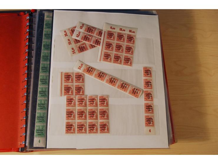 1946, Maschienenaufdrucke, postfrische Partie, dabei über 40 Stück Nr. 195 sowie 5 Bogensätze 207 -11; aus altem Bestand