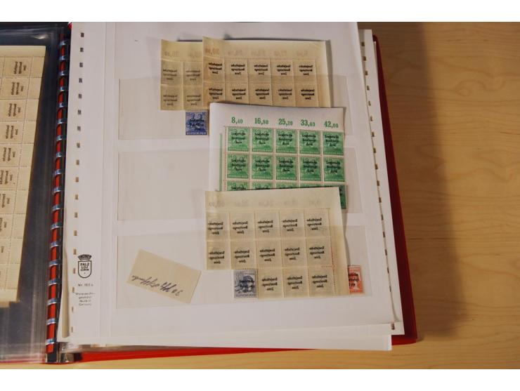 1946, Maschienenaufdrucke, postfrische Partie, dabei über 40 Stück Nr. 195 sowie 5 Bogensätze 207 -11; aus altem Bestand