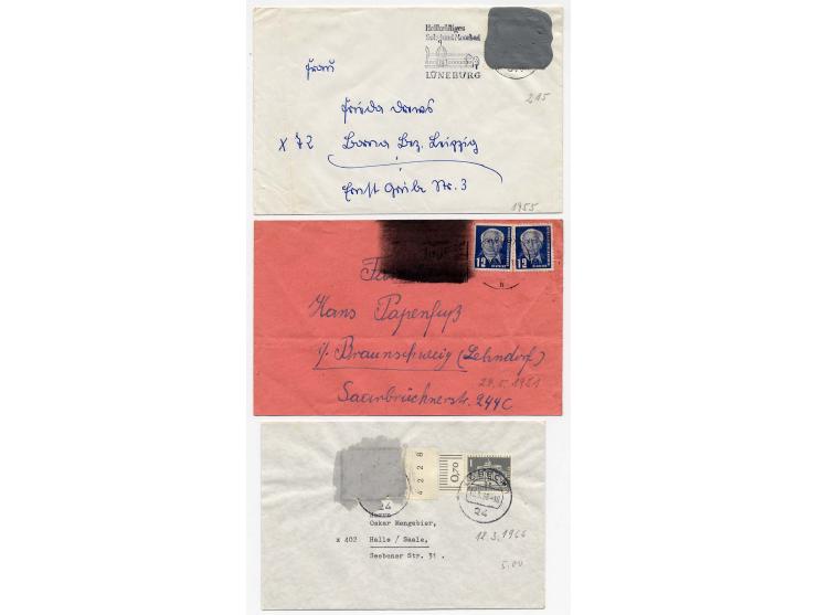 1949/68, 9 verschiedene Luftbrückenbelege, dazu 6 Postkriegsbelege, teils von außerhalb Berlins