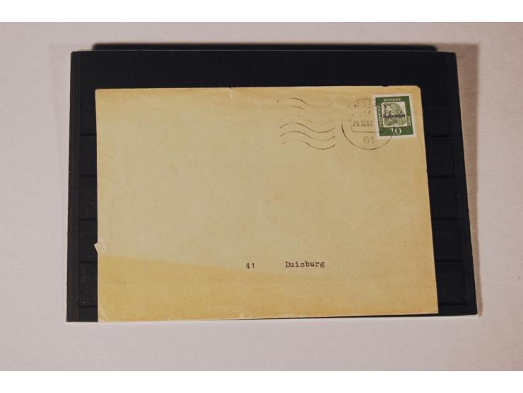 BRIEFPOSTEN: 1948/69, 21 Briefe und Karten mit vielen guten Frankaturen, dabei Berlin Goethe auf FDC, Postkrieg, etc.