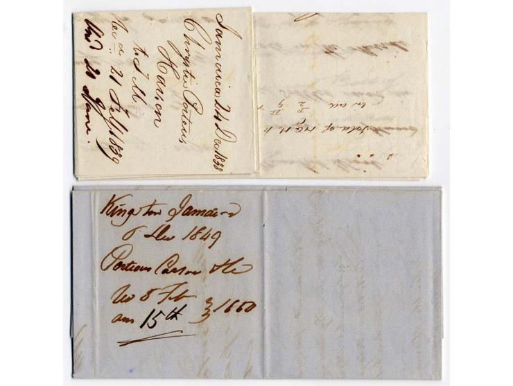 1785/1849, 4 Briefe mit vollem Inhalt nach Madeira (3) und London