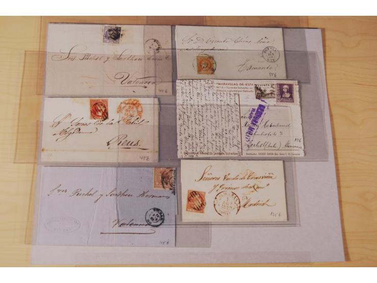 1860/1960 (ca.), über 250 Briefe, Karten und GSK mit Schwerpunkt Frankaturen vor 1900, danach u.a. auch mit Auslandspost, Luf