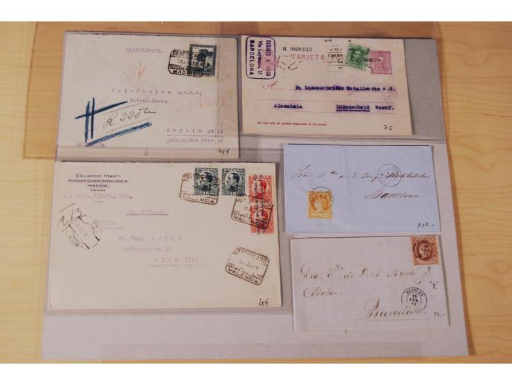 1860/1960 (ca.), über 250 Briefe, Karten und GSK mit Schwerpunkt Frankaturen vor 1900, danach u.a. auch mit Auslandspost, Luf