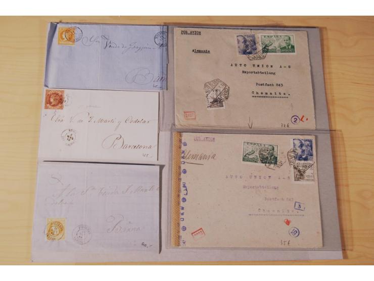 1860/1960 (ca.), über 250 Briefe, Karten und GSK mit Schwerpunkt Frankaturen vor 1900, danach u.a. auch mit Auslandspost, Luf