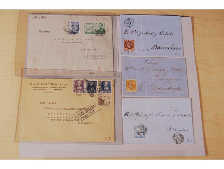 1860/1960 (ca.), über 250 Briefe, Karten und GSK mit Schwerpunkt Frankaturen vor 1900, danach u.a. auch mit Auslandspost, Luf