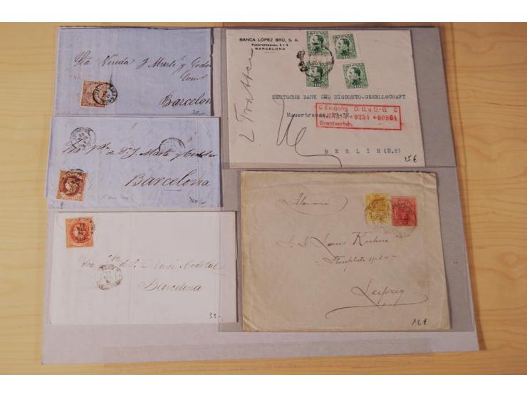 1860/1960 (ca.), über 250 Briefe, Karten und GSK mit Schwerpunkt Frankaturen vor 1900, danach u.a. auch mit Auslandspost, Luf