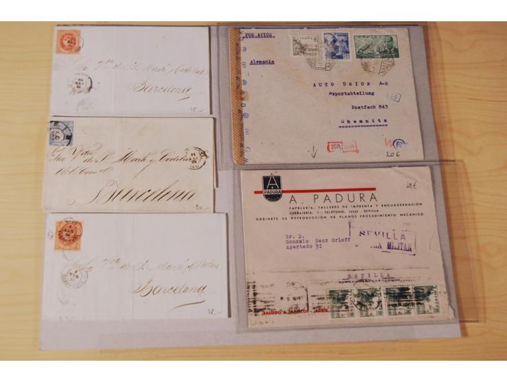 1860/1960 (ca.), über 250 Briefe, Karten und GSK mit Schwerpunkt Frankaturen vor 1900, danach u.a. auch mit Auslandspost, Luf