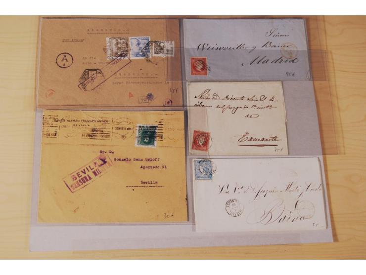 1860/1960 (ca.), über 250 Briefe, Karten und GSK mit Schwerpunkt Frankaturen vor 1900, danach u.a. auch mit Auslandspost, Luf